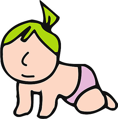 EPS 클립아트 엎드리기 일러스트 한명 사람 아기 기저귀 아기만 국내일러스트 1 모션 아기용품 파일형식 벡터