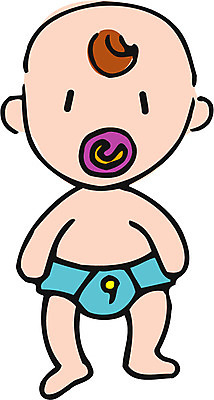 EPS 클립아트 일러스트 한명 사람 아기 노리개젖꼭지 기저귀 아기만 국내일러스트 1 아기용품 파일형식 벡터