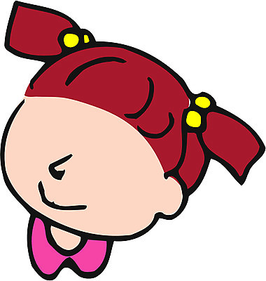 EPS 클립아트 여자 얼굴 초등학생 어린이 일러스트 양갈래머리 한명 사람 소녀 여자만 여자한명만 어린이만 소녀만 소녀한명만 국내일러스트 1 학생 헤어스타일 신체부위 파일형식 벡터