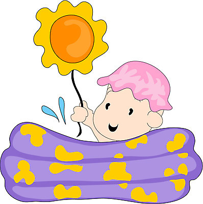 EPS 클립아트 일러스트 물놀이 한명 사람 풀장 아기 풍선 튜브 물풀장 아기만 국내일러스트 1 놀이 수영장 파일형식 벡터