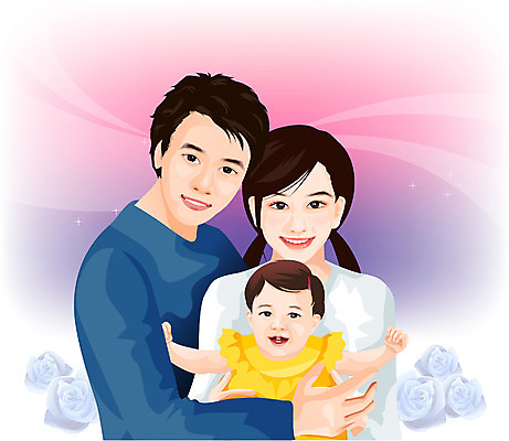 EPS 여자 남자 행복 일러스트 가족 엄마 사랑 가족애 사람 세명 부모 장미 귀여움 육아 아기 아빠 모성애 모정 국내일러스트 꽃 감정 컨셉 관계 파일형식 벡터