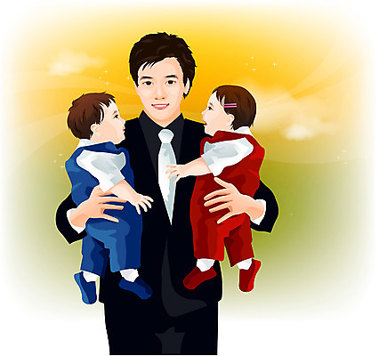 EPS 여자 남자 행복 일러스트 가족 사랑 가족애 사람 세명 부모 귀여움 육아 아기 비즈니스맨 아빠 부성애 부성 육아대디 국내일러스트 감정 컨셉 비즈니스 관계 직장인 파일형식 벡터