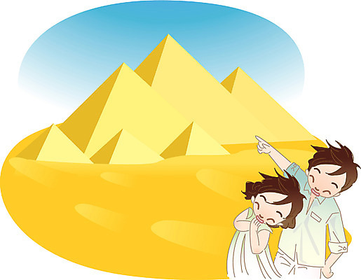 EPS 주간 해외 부부 커플 여자 남자 해외여행 여행 일러스트 휴가 이집트 사람 상반신 성인 야외 두명 로맨틱 사막 세계문화유산 신혼여행 세계여행 피라미드 이집트문화 성인만 국내일러스트 자연요소 건축물 외국문화 결혼 컨셉 관계 아프리카 세계 문화재 랜드마크 파일형식 벡터