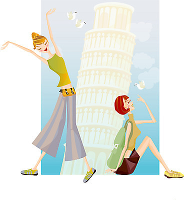 EPS 주간 전신 해외 라이프스타일 여자 유럽 해외여행 여행 일러스트 유적지 휴가 사람 성인 야외 두명 관광지 친구 여름휴가 바캉스 이탈리아 세계문화유산 세계여행 이탈리아문화 피사의사탑 여자만 성인여자만 성인만 국내일러스트 자연요소 나라 고건축 관계 생활 세계 문화재 유럽문화 파일형식 벡터 여름_계절
