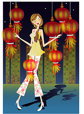 EPS 전신 라이프스타일 여자 여행 야경 일러스트 휴가 전등 조명 한명 서기 사람 20대 성인 야외 장식 도시 여자만 여자한명만 성인여자만 청년만 청년여자만 성인한명만 청년여자한명만 성인여자한명만 성인만 국내일러스트 1 모션 청년 생활 야간 파일형식 벡터 풍경_경치