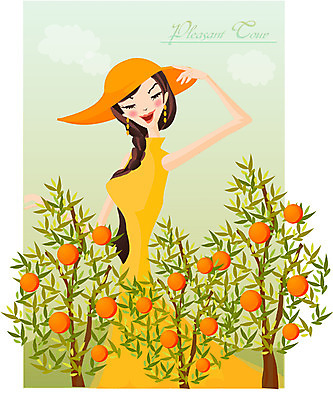 EPS 주간 나무 라이프스타일 여자 여행 과일 일러스트 휴가 휴식 한명 서기 사람 상반신 20대 성인 야외 여자만 여자한명만 성인여자만 청년만 청년여자만 성인한명만 청년여자한명만 성인여자한명만 성인만 국내일러스트 자연요소 식물 1 컨셉 모션 청년 생활 파일형식 벡터