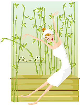 EPS 전신 라이프스타일 웰빙 여자 여행 일러스트 휴가 휴식 한명 사람 앉기 20대 성인 목욕 대나무 사우나 찜질방 여자만 여자한명만 성인여자만 청년만 청년여자만 성인한명만 청년여자한명만 성인여자한명만 성인만 국내일러스트 나무 1 컨셉 모션 청년 생활 청결 파일형식 벡터