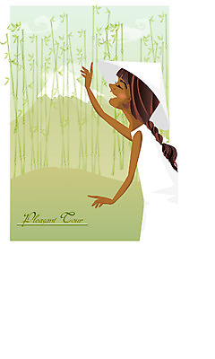 EPS 주간 라이프스타일 여자 여행 일러스트 휴가 휴식 산 한명 사람 상반신 20대 성인 야외 대나무 여자만 여자한명만 성인여자만 청년만 청년여자만 성인한명만 청년여자한명만 성인여자한명만 성인만 국내일러스트 자연요소 나무 1 컨셉 청년 생활 파일형식 벡터