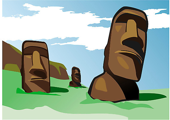 EPS 주간 클립아트 해외 건축 조각 외국문화 여행 일러스트 유적지 사람없음 야외 관광지 남아메리카 석상 칠레 모아이 이스터섬 조각_조소 국내일러스트 자연요소 문화 섬 고건축 아메리카 조소 파일형식 벡터