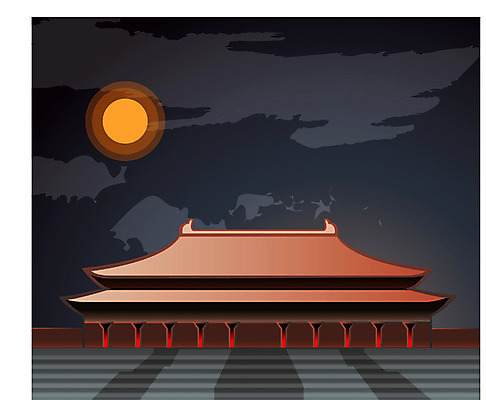 EPS 클립아트 해외 시설물 건축물 건축 아시아 외국문화 여행 고건축 일러스트 해외건축 유적지 중국문화 사람없음 야외 관광지 중국 동양건축 궁전 세계문화유산 야간 베이징 자금성 중국건축 국내일러스트 자연요소 동양문화 나라 문화 문화재 파일형식 벡터 동양