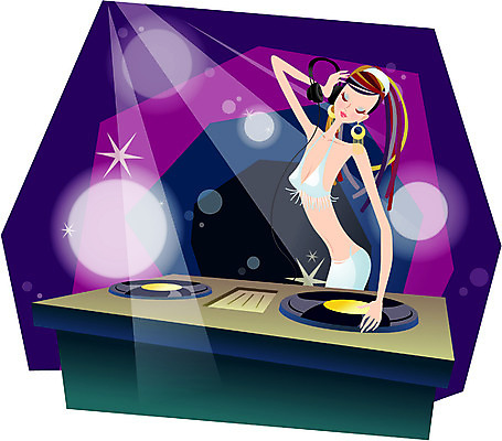 EPS 직업 여자 문화 예술 음악 일러스트 실내 한명 사람 20대 성인 파티 춤 DJ 클럽 공연예술 대중문화 여자만 여자한명만 성인여자만 청년만 청년여자만 성인한명만 청년여자한명만 성인여자한명만 성인만 국내일러스트 1 문화예술 이벤트 청년 내부 파일형식 벡터