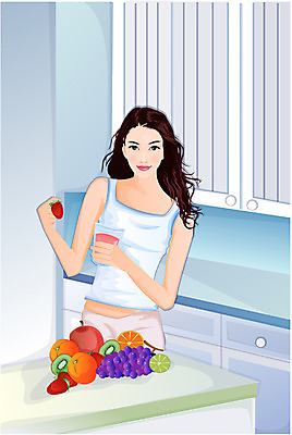 EPS 우먼라이프 라이프스타일 웰빙 계절 여자 가사 과일 일러스트 휴식 실내 요리 한명 사람 20대 성인 여름 주방 주스 여자만 여자한명만 성인여자만 청년만 청년여자만 성인한명만 청년여자한명만 성인여자한명만 성인만 국내일러스트 1 음료 컨셉 청년 내부 생활 파일형식 벡터