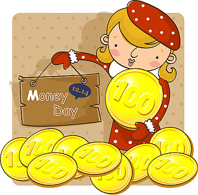 EPS 여자 기념일 돈 일러스트 청소년 선물 한명 사람 이벤트 상반신 10대 동전 백원 머니데이 허그데이 여자만 여자한명만 십대만 십대여자만 십대여자한명만 국내일러스트 1 데이이벤트 재산 파일형식 벡터