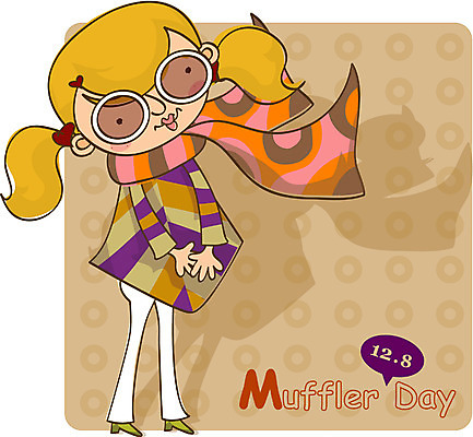 EPS 전신 여자 기념일 일러스트 청소년 선물 한명 서기 사람 이벤트 10대 목도리 머플러데이 여자만 여자한명만 십대만 십대여자만 십대여자한명만 국내일러스트 1 잡화 모션 데이이벤트 파일형식 벡터