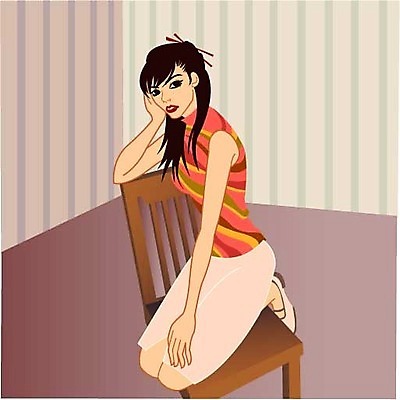 EPS 모델 직업 라이프스타일 계절 여자 패션 포즈 의자 일러스트 실내 한명 사람 20대 성인 여름 하이앵글 투피스 여자만 여자한명만 성인여자만 청년만 청년여자만 성인한명만 청년여자한명만 성인여자한명만 성인만 국내일러스트 1 옷 뷰포인트 가구 청년 내부 생활 파일형식 벡터