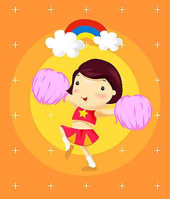 EPS 직업 라이프스타일 여자 어린이라이프 초등학생 어린이 일러스트 응원 한명 사람 소녀 이벤트 축하 먼지떨이 치어리더 치어걸 여자만 여자한명만 어린이만 소녀만 소녀한명만 국내일러스트 1 학생 컨셉 생활 청소도구 파일형식 벡터