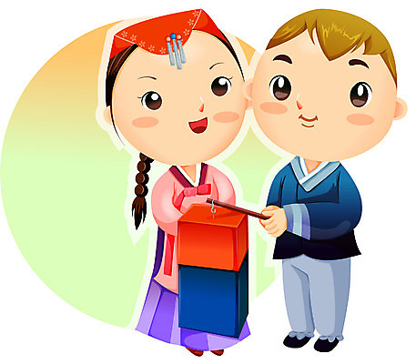 EPS 전통 여자 명절 남자 일러스트 새해 사람 이벤트 두명 설날 추석 인사 한복 이미지다이어리 초롱 연초 국내일러스트 한국전통 기념일 등불 예절 전통의상 파일형식 벡터