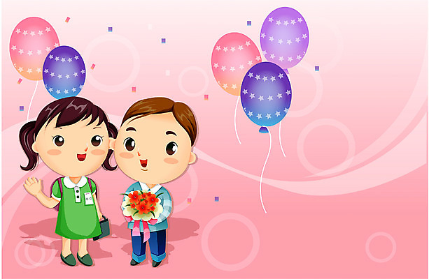 EPS 캐릭터 학생 여자 남자 초등학생 어린이 일러스트 사람 이벤트 두명 축하 이미지다이어리 입학 이벤트캐릭터 풍선 어린이만 국내일러스트 일러캐릭터 교육 컨셉 파일형식 벡터
