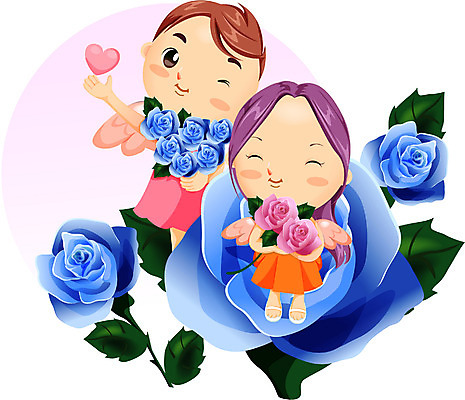 EPS 커플 여자 남자 일러스트 사랑 사람 이벤트 두명 장미 로맨틱 이미지다이어리 로즈데이 국내일러스트 꽃 감정 컨셉 관계 데이이벤트 파일형식 벡터