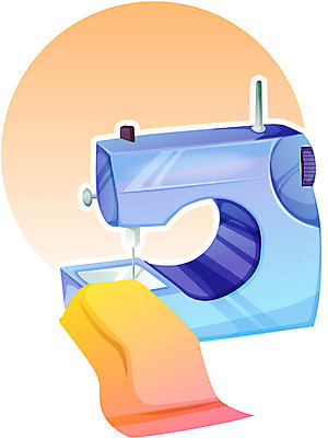 EPS 명절 일러스트 사랑 사람없음 전자제품 가전제품 재봉틀 이미지다이어리 생활가전 칠석 직녀 국내일러스트 전통 기념일 감정 파일형식 벡터