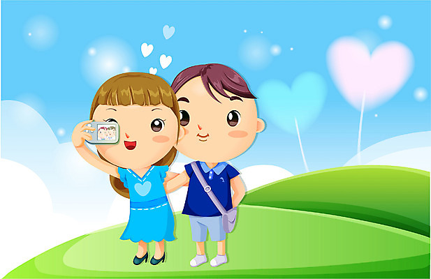 EPS 주간 커플 여자 남자 데이트 일러스트 사랑 사람 이벤트 야외 두명 카메라 로맨틱 디지털카메라 이미지다이어리 기념사진 포토데이 국내일러스트 자연요소 감정 컨셉 관계 데이이벤트 전자제품 파일형식 벡터