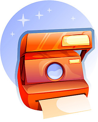 EPS 일러스트 사랑 이벤트 사람없음 전자제품 카메라 로맨틱 가전제품 이미지다이어리 폴라로이드 기념사진 포토데이 국내일러스트 감정 컨셉 데이이벤트 파일형식 벡터