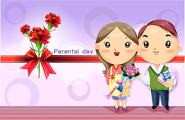 EPS 여자 남자 꽃다발 일러스트 엄마 선물 사랑 사람 이벤트 두명 부모 아빠 어버이날 카네이션 이미지다이어리 감사 효도 국내일러스트 기념일 꽃 감정 컨셉 가족 파일형식 벡터