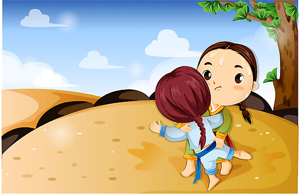 EPS 주간 한국문화 한국전통 전통 계절 명절 남자 일러스트 사람 야외 두명 전통놀이 봄 한복 이미지다이어리 씨름 단오 단오날 남자만 국내일러스트 자연요소 동양문화 기념일 스포츠 놀이 한국 전통의상 파일형식 벡터