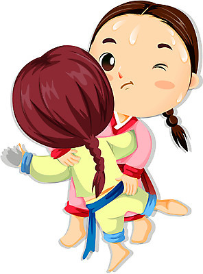 EPS 한국문화 한국전통 전통 계절 명절 남자 일러스트 사람 두명 전통놀이 봄 한복 이미지다이어리 씨름 단오 단오날 남자만 국내일러스트 동양문화 기념일 스포츠 놀이 한국 전통의상 파일형식 벡터