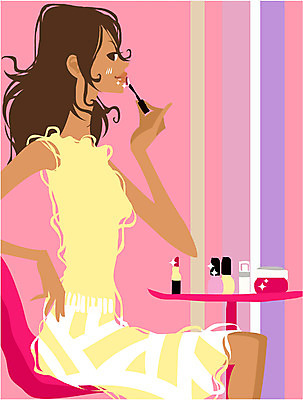 EPS 우먼라이프 라이프스타일 여자 일러스트 집안 실내 한명 사람 앉기 상반신 20대 성인 화장 뷰티 화장품 여자만 여자한명만 성인여자만 청년만 청년여자만 성인한명만 청년여자한명만 성인여자한명만 성인만 국내일러스트 1 모션 청년 내부 생활 파일형식 벡터