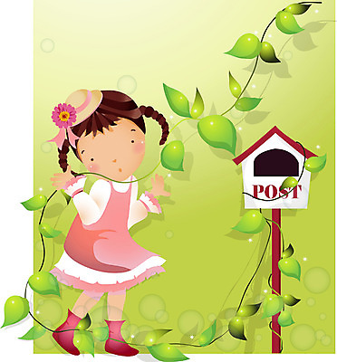 EPS 전신 사계절 계절 여자 초등학생 어린이 일러스트 자연 나뭇잎 한명 서기 사람 소녀 봄 우체통 덩굴 순수 즐거움 여자만 여자한명만 어린이만 소녀만 소녀한명만 국내일러스트 식물 1 학생 감정 컨셉 잎 모션 생태계 파일형식 벡터