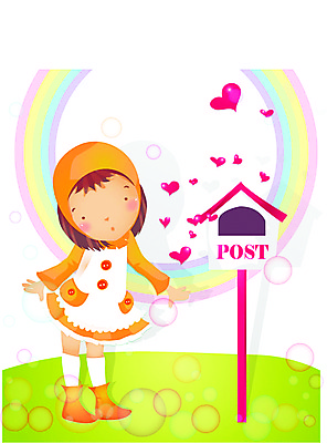 EPS 전신 사계절 계절 여자 초등학생 어린이 무지개 일러스트 자연 한명 서기 사람 소녀 봄 우체통 순수 즐거움 여자만 여자한명만 어린이만 소녀만 소녀한명만 국내일러스트 자연요소 1 학생 감정 컨셉 모션 생태계 파일형식 벡터