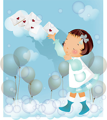 EPS 전신 사계절 계절 여자 초등학생 어린이 일러스트 자연 한명 서기 사람 소녀 봄 편지 순수 즐거움 풍선 여자만 여자한명만 어린이만 소녀만 소녀한명만 국내일러스트 1 학생 감정 컨셉 모션 생태계 파일형식 벡터