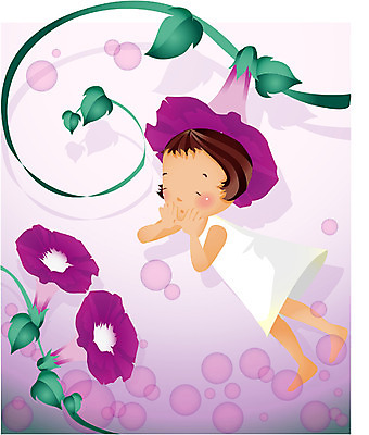 EPS 전신 식물 사계절 계절 여자 꽃 초등학생 어린이 일러스트 자연 한명 사람 소녀 여름 순수 즐거움 나팔꽃 여자만 여자한명만 어린이만 소녀만 소녀한명만 국내일러스트 1 학생 감정 컨셉 생태계 파일형식 벡터