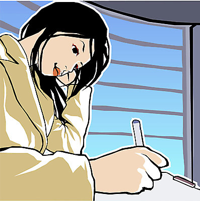 EPS 여자 일러스트 비즈니스 실내 한명 사람 상반신 20대 성인 메모지 업무 직장인 사무원 비즈니스우먼 여자만 여자한명만 성인여자만 청년만 청년여자만 성인한명만 청년여자한명만 성인여자한명만 성인만 국내일러스트 직업 1 청년 내부 사무용품 작업 파일형식 벡터