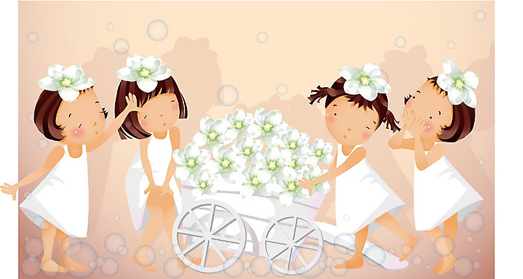 EPS 전신 식물 사계절 계절 여자 꽃 어린이 일러스트 자연 서기 사람 소녀 여러명 여름 수레 순수 즐거움 마차 꽃마차 물매화 여자만 어린이만 소녀만 국내일러스트 감정 교통수단 다수 컨셉 모션 카트 생태계 파일형식 벡터