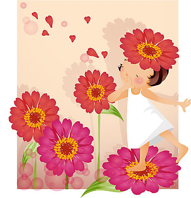 EPS 전신 식물 사계절 계절 여자 꽃 초등학생 어린이 일러스트 자연 한명 서기 사람 소녀 여름 들꽃 순수 즐거움 여자만 여자한명만 어린이만 소녀만 소녀한명만 국내일러스트 1 학생 감정 컨셉 모션 생태계 파일형식 벡터