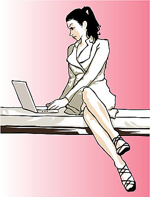 EPS 전신 여자 일러스트 비즈니스 한명 사람 앉기 20대 성인 노트북 업무 직장인 사무원 비즈니스우먼 여자만 여자한명만 성인여자만 청년만 청년여자만 성인한명만 청년여자한명만 성인여자한명만 성인만 국내일러스트 직업 1 모션 청년 전자제품 작업 파일형식 벡터