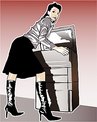 EPS 전신 여자 일러스트 비즈니스 실내 한명 서기 사람 20대 성인 사무용품 업무 직장인 사무원 비즈니스우먼 인쇄기 여자만 여자한명만 성인여자만 청년만 청년여자만 성인한명만 청년여자한명만 성인여자한명만 성인만 국내일러스트 직업 1 모션 문구용품 청년 내부 전자제품 작업 파일형식 벡터