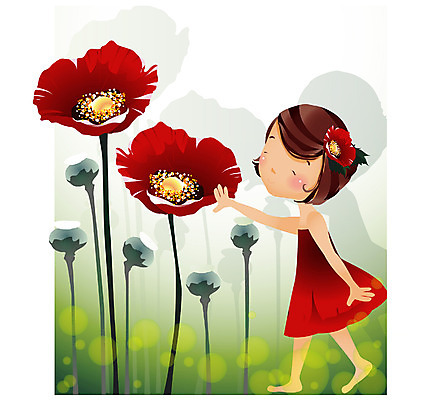 EPS 전신 식물 사계절 계절 여자 꽃 초등학생 어린이 일러스트 여름꽃 자연 한명 서기 사람 소녀 여름 들꽃 순수 즐거움 양귀비 여자만 여자한명만 어린이만 소녀만 소녀한명만 국내일러스트 1 학생 감정 컨셉 모션 생태계 파일형식 벡터 여름_계절