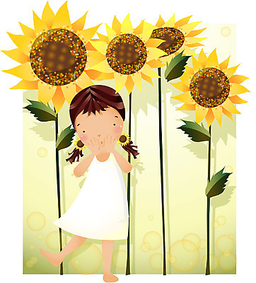 EPS 전신 식물 사계절 계절 여자 꽃 초등학생 어린이 일러스트 자연 해바라기 한명 서기 사람 소녀 여름 순수 즐거움 여자만 여자한명만 어린이만 소녀만 소녀한명만 국내일러스트 1 학생 감정 컨셉 모션 생태계 파일형식 벡터