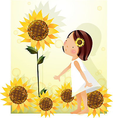 EPS 전신 식물 사계절 계절 여자 꽃 초등학생 어린이 일러스트 자연 해바라기 한명 서기 사람 소녀 여름 순수 즐거움 여자만 여자한명만 어린이만 소녀만 소녀한명만 국내일러스트 1 학생 감정 컨셉 모션 생태계 파일형식 벡터