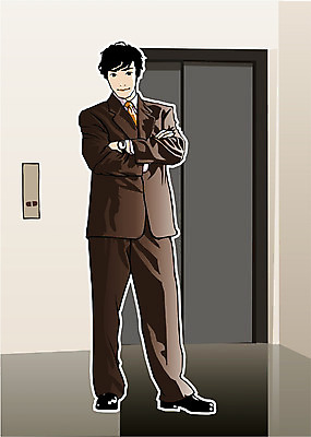 EPS 전신 공공시설 남자 일러스트 회사 비즈니스 실내 한명 서기 사람 20대 성인 직장인 비즈니스맨 엘리베이터 남자만 남자한명만 성인남자만 청년만 청년남자만 청년남자한명만 성인한명만 성인남자한명만 성인만 국내일러스트 직업 1 모션 청년 내부 시설 파일형식 벡터