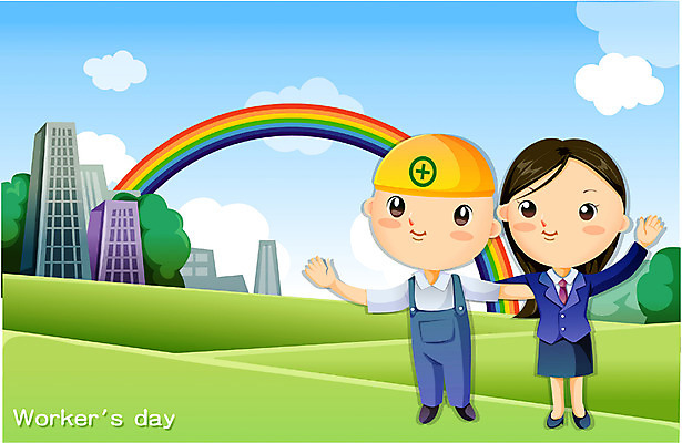 EPS 주간 여자 남자 산업 일러스트 노동자 사람 이벤트 야외 두명 건물 도시 사무원 안전모 이미지다이어리 화해 근로자의날 현장직 국내일러스트 자연요소 직업 건축물 기념일 감정 헬멧 안전장비 파일형식 벡터