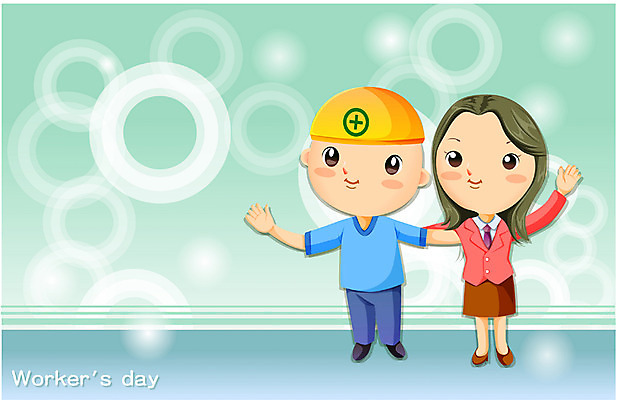EPS 여자 남자 산업 일러스트 노동자 사람 이벤트 두명 사무원 안전모 이미지다이어리 화해 근로자의날 현장직 국내일러스트 직업 기념일 감정 헬멧 안전장비 파일형식 벡터