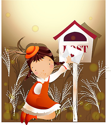 EPS 전신 사계절 계절 여자 초등학생 어린이 일러스트 갈대 한명 사람 앉기 소녀 우체통 가을 편지 여자만 여자한명만 어린이만 소녀만 소녀한명만 국내일러스트 식물 1 학생 모션 파일형식 벡터