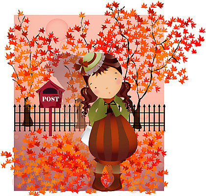 EPS 전신 사계절 계절 공원 공공시설 여자 초등학생 어린이 단풍 낙엽 일러스트 자연 단풍나무 한명 서기 사람 소녀 야외 우체통 가을 여자만 여자한명만 어린이만 소녀만 소녀한명만 국내일러스트 나무 1 학생 잎 모션 시설 생태계 파일형식 벡터