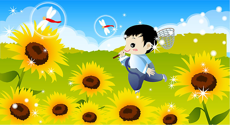 EPS 주간 전신 명절 남자 초등학생 어린이 일러스트 해바라기 한명 서기 사람 소년 초원 야외 추석 가을 잠자리 한복 즐거움 남자만 남자한명만 어린이만 소년만 소년한명만 국내일러스트 자연요소 1 학생 한국전통 전통 계절 기념일 꽃 감정 곤충 모션 전통의상 파일형식 벡터