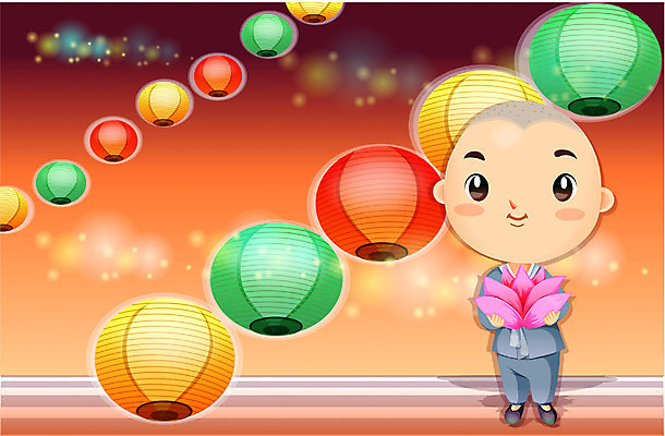 EPS 기념일 남자 종교 초등학생 어린이 불교 일러스트 한국 연꽃 한명 사람 소년 부처님오신날 승려 이미지다이어리 동자승 연등 남자만 남자한명만 어린이만 소년만 소년한명만 국내일러스트 1 학생 꽃 아시아 이벤트 등불 성직자 불교용품 파일형식 벡터