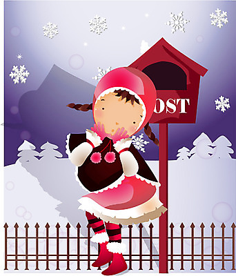 EPS 전신 사계절 계절 여자 초등학생 어린이 겨울 일러스트 한명 서기 사람 소녀 야외 우체통 눈 여자만 여자한명만 어린이만 소녀만 소녀한명만 국내일러스트 자연요소 1 학생 모션 날씨 파일형식 벡터